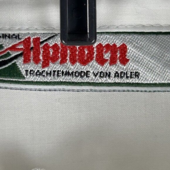 Vtg Alphorn Trachten White Eyelet Button Front Blouse Womens 44 L German Swiss - Picture 5 of 6